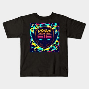 Miami Nights Views From The 616 Logo (Front Only) Kids T-Shirt